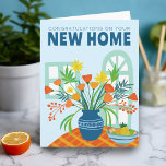 Carte FÉLICITATIONS NOUVELLE MAISON MOUVEMENT Vase Fleur<br><div class="desc">Customisez cette carte de félicitations avec votre propre texte à l'avant et à l'intérieur ! Cliquez sur "Personnaliser" ci-dessus pour modifier le texte. Cliquez ensuite sur "modifier à l'aide de l'outil de conception" pour ajuster les polices, les couleurs et les placements. Consultez ma boutique pour en savoir plus ou faites-moi...</div>