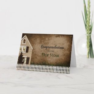 Cartes De Vœux Felicitations Nouvelle Maison Zazzle Fr