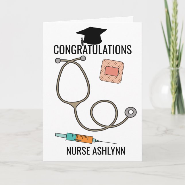 Carte Félicitations Nurse Graduate (Devant)