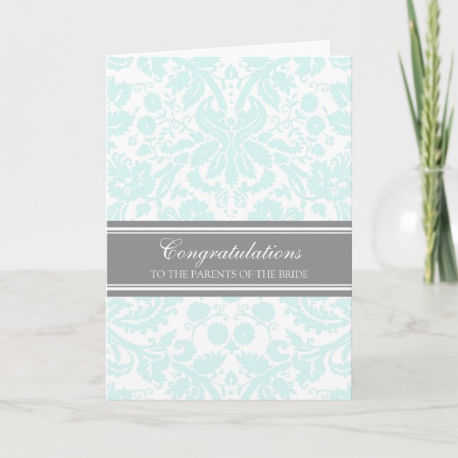 Carte Félicitations Parents of the Bride Sky Blue (Devant)