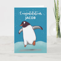 Félicitations Penguin Jumping Pour La Joie