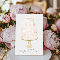 Félicitations Peony Mariage Cake