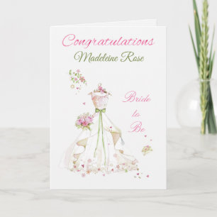Carte Félicitations personnalisées à la future mariée ro