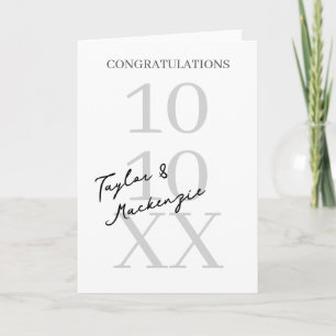 Carte Félicitations personnalisées Mariage ou Fiançaille