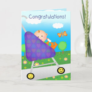 Carte Félicitations Personnalisées Nouveau bébé / Arrivé