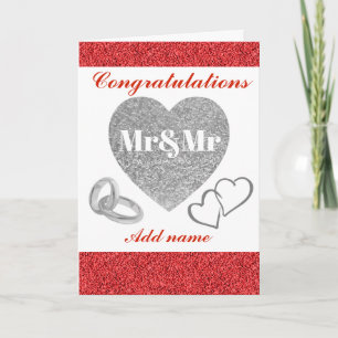 Carte Félicitations personnelles m&mr card
