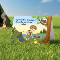 Félicitations Petit-fils, Scout fier