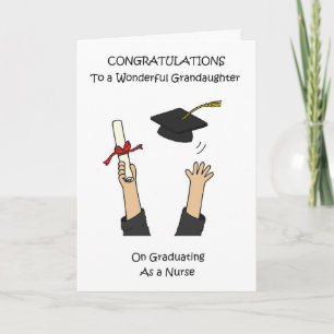 Carte Félicitations Petite-fille Diplômée Infirmière