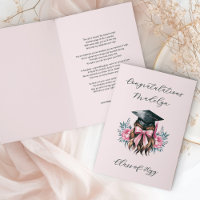 Félicitations Poème de Graduation Feminine Casquet
