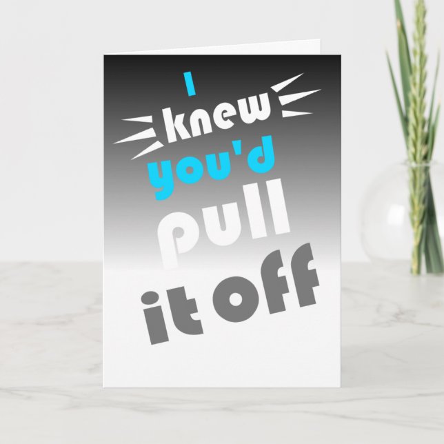 Carte félicitations pour avoir réussi l'examen de barre (Devant)