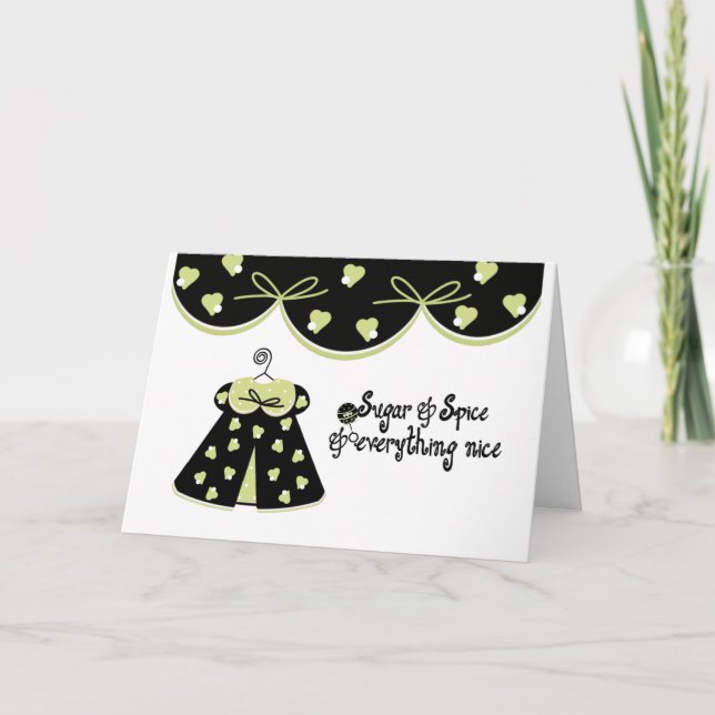 Carte Félicitations pour bébé sucre et épices (Devant)