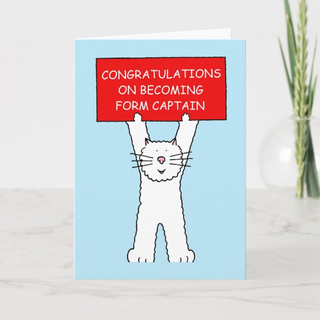 Carte Félicitations pour être devenu Capitaine. (Devant)