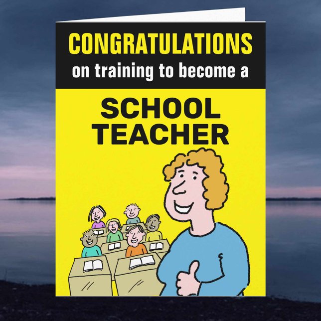 Carte Félicitations pour être devenu instituteur (Créateur téléchargé)