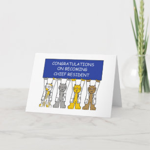 Carte Félicitations pour être devenu résident en chef