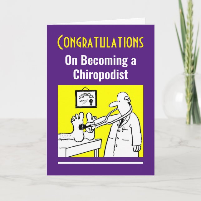 Carte Félicitations pour être devenu un chiropodiste. (Devant)
