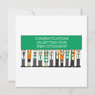 Carte Félicitations pour la citoyenneté irlandaise