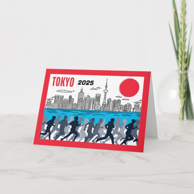 Carte Félicitations pour la course à Tokyo (Devant)