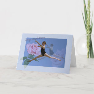 Carte Félicitations pour la danse de ballet Considérant