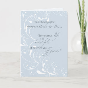 Carte Félicitations pour la fête de mariage de la filleu
