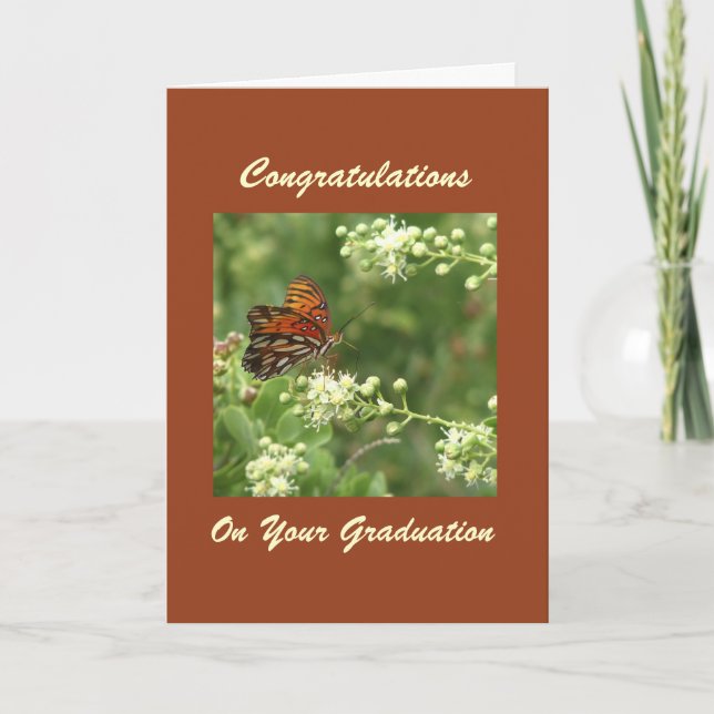 Carte Félicitations pour la Graduation Butterfly Greetin (Devant)