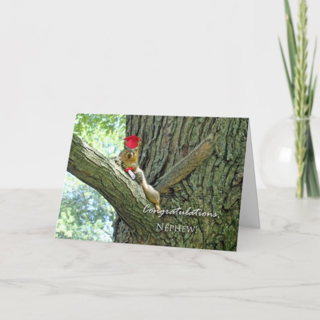 Carte Félicitations pour la graduation pour Nephew, écur (Devant)