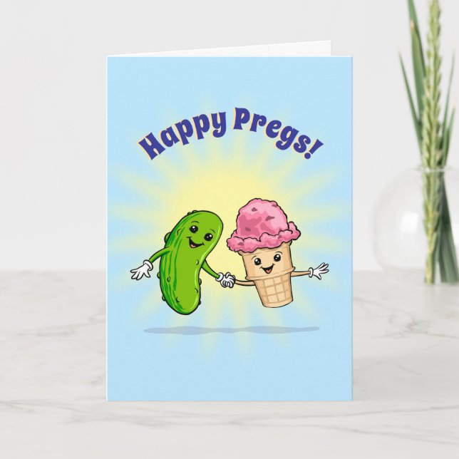 Carte Félicitations pour la grossesse - Pickles et crème (Devant)