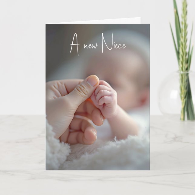 Carte Félicitations pour la nouvelle nièce bébé  (Devant)