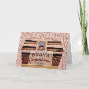 Carte Félicitations pour la performance, Brava pour Femm