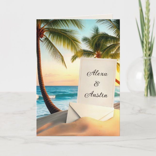 Carte Félicitations pour la Plage Tropicale (Devant)