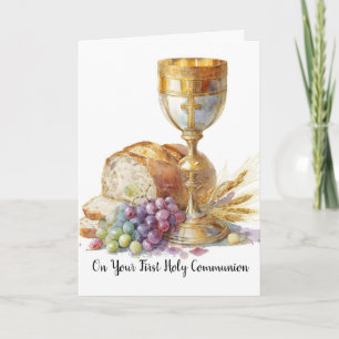 Carte Félicitations pour la Première Communion, que Dieu