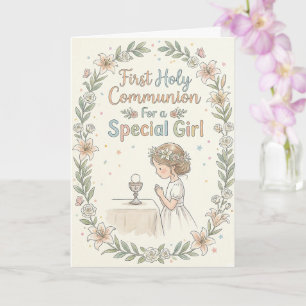 Carte Félicitations pour la Première Communion spéciale 
