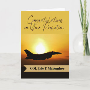 Carte Félicitations pour la promotion au colonel Air For