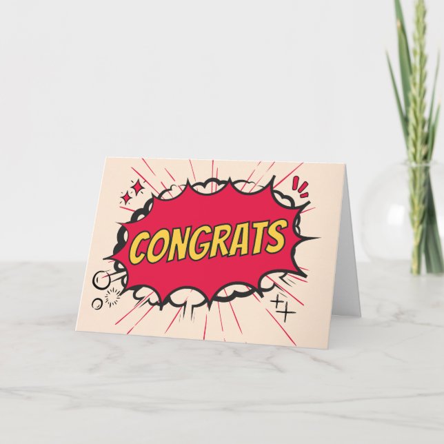 Carte Félicitations pour la promotion avec explosion (Devant)