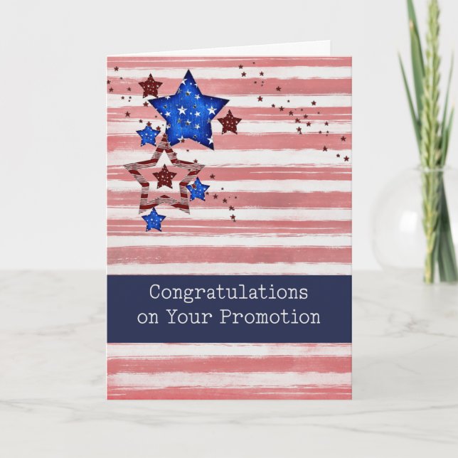 Carte Félicitations pour la promotion du service (Devant)