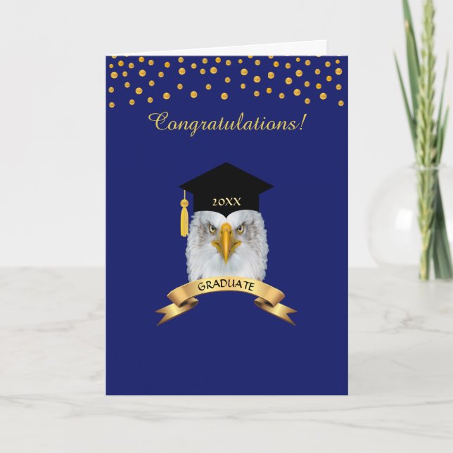 Carte Félicitations pour la remise de diplômes Eagle sur (Devant)
