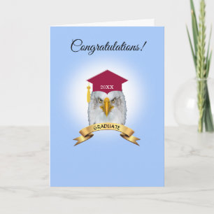 Carte Félicitations pour la remise de diplômes Eagle sur