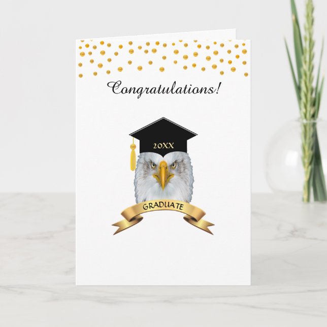 Carte Félicitations pour la remise des diplômes d'aigle  (Devant)