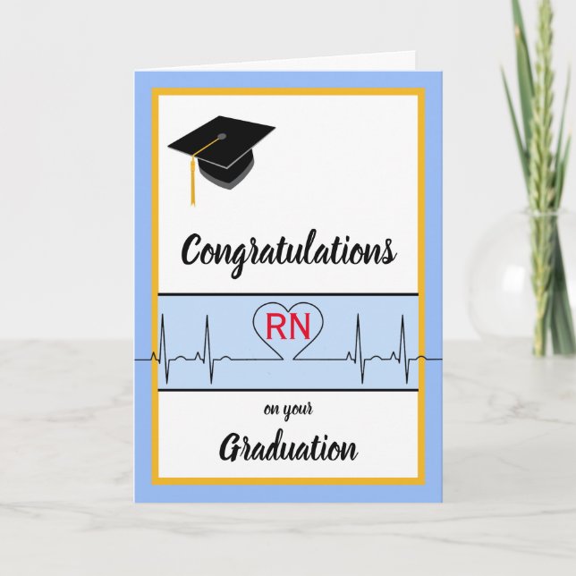 Carte Félicitations pour la remise des diplômes d'infirm (Devant)