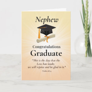 Carte Félicitations pour la remise des diplômes du neveu