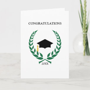 Carte Félicitations pour la remise du laurier vert.