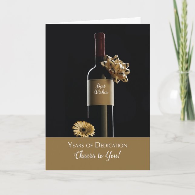 Carte Félicitations pour l'anniversaire de l'employé Bou (Devant)
