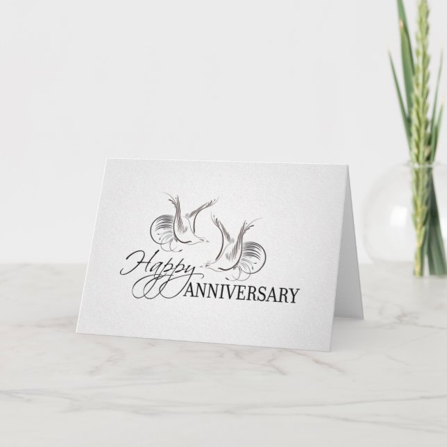 Carte félicitations pour l'anniversaire du mariage heure (Devant)