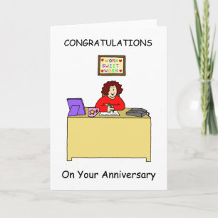 Carte Félicitations pour l'anniversaire du travail pour 