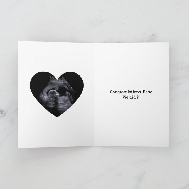 Carte Félicitations pour l'annonce de grossesse pour le  (Intérieur)