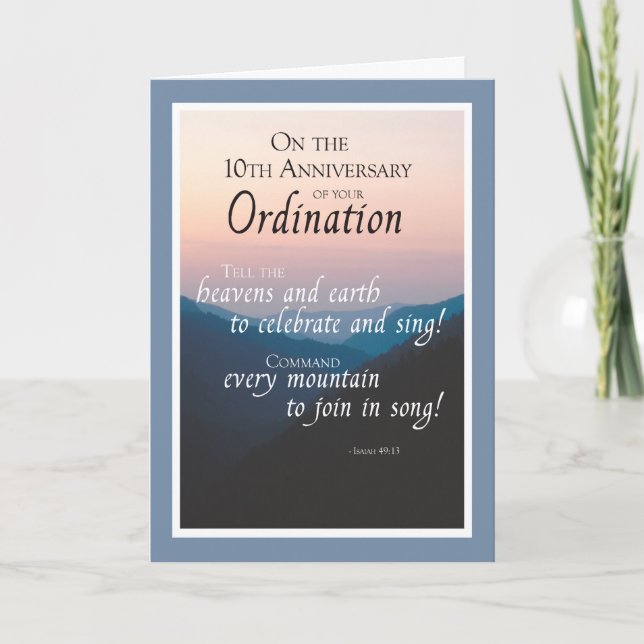 Carte Félicitations pour le 10e anniversaire de l'ordina (Devant)