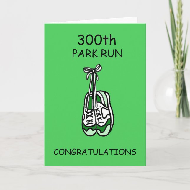 Carte Félicitations pour le 300ème Park Run (Devant)