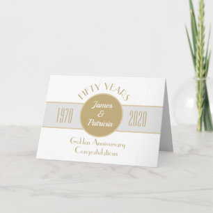 Carte Félicitations pour le 50e anniversaire personnalis
