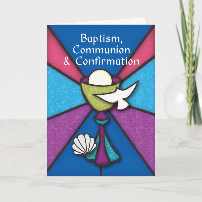 Carte Félicitations pour le baptême, la communion et la  (Devant)