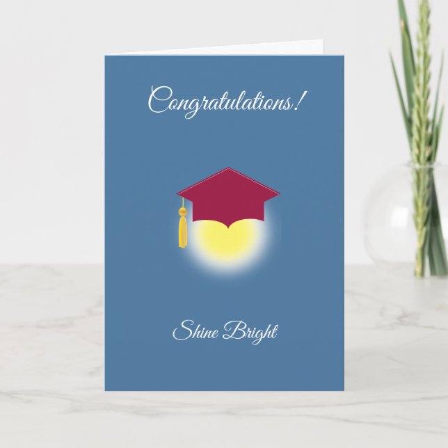 Carte Félicitations pour le diplôme de récompense bleu (Devant)