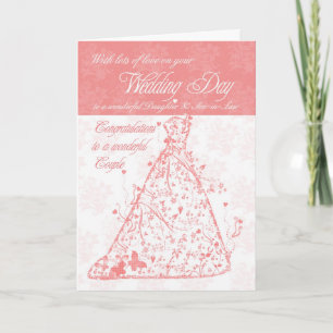 Carte Félicitations pour le jour du mariage de la fille